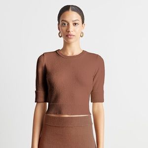 Who What Wear Natalie cuffed knit top